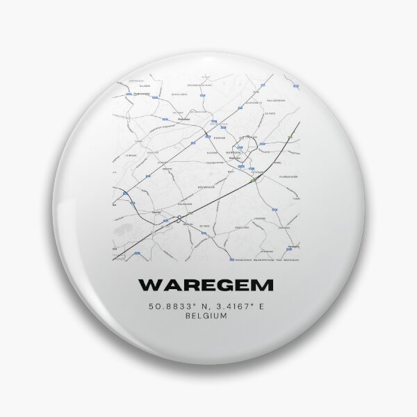 Artikelvorschau, Karte von Waregem, Belgien | Minimalistischer, moderner Straßenplan als Kunstdruck entworfen und verkauft von RM-Journey.