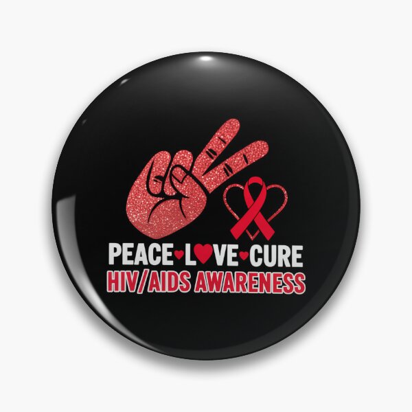 Item preview, Peace Love Cure World Aids Day HIV AIDS Awareness designed and sold by ValerieRodrigue.