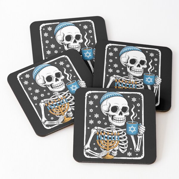 Item preview, Hanukkah Skeleton Coffee Chanukah Jewish Festival designed and sold by ValerieRodrigue.