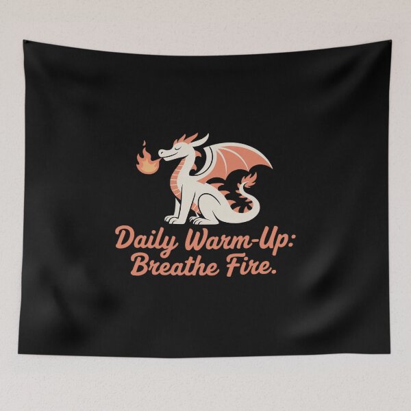 Item preview, Daily Warm Up Breathe Fire Dragon & Unicorn Fantasy designed and sold by tabdejinti.