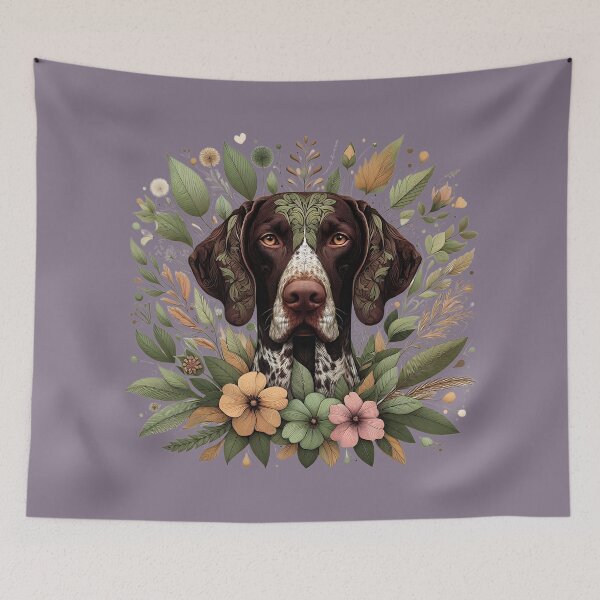 Item preview, German Shorthaired Pointer Dog Botanical Nature Art Illustration1 designed and sold by BirdsnStuff.