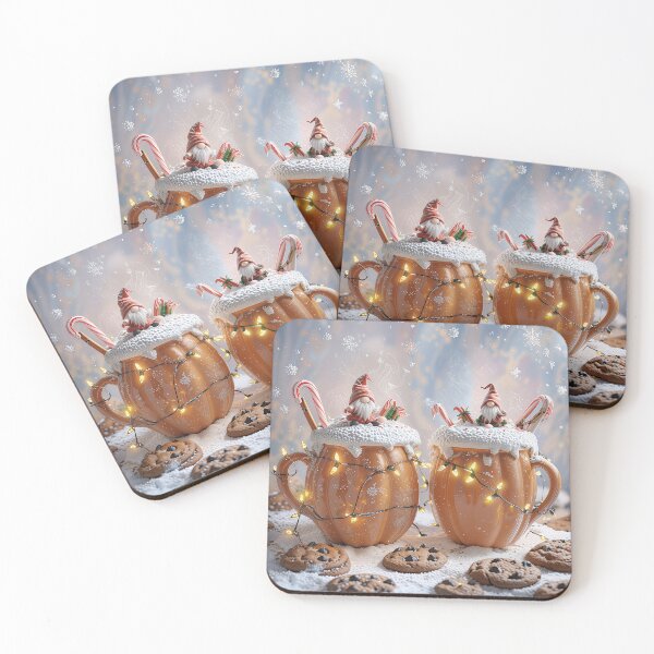 Item preview, Latte Gnomes Christmas Party — Cute Holiday Coffee Art — Whimsical Festive Gnomes designed and sold by SmartyWonders.