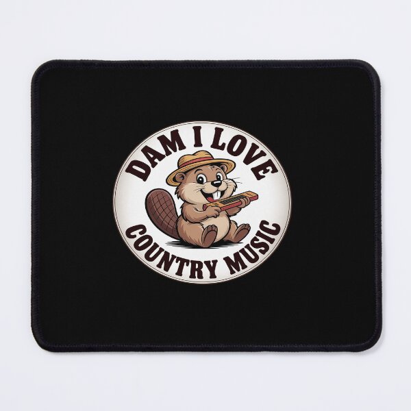 Item preview, Dam I Love Country Music, Beaver Playing Harmonica Patch designed and sold by tabdejinti.