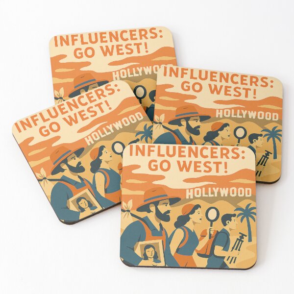 Item preview, INFLUENCERS: GO WEST! - WPA vintage retro style shirts, stickers, and mugs designed and sold by DiamondSkyShirt.