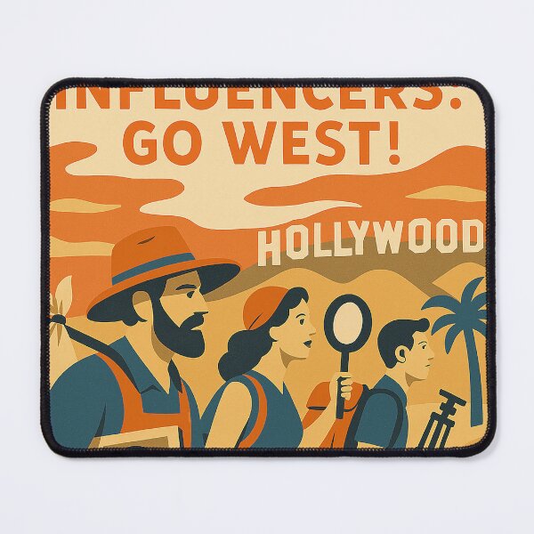 Item preview, INFLUENCERS: GO WEST! - WPA vintage retro style shirts, stickers, and mugs designed and sold by DiamondSkyShirt.