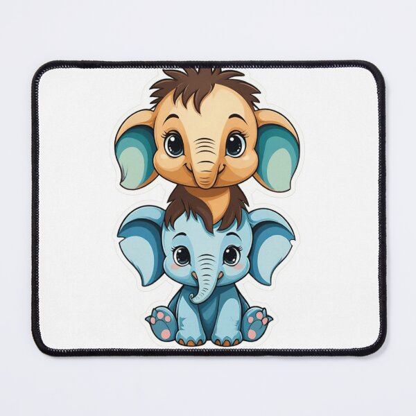 Item preview, Kawaii Baby Elephant Tower: Adorable and Cute Duo designed and sold by norachiang.