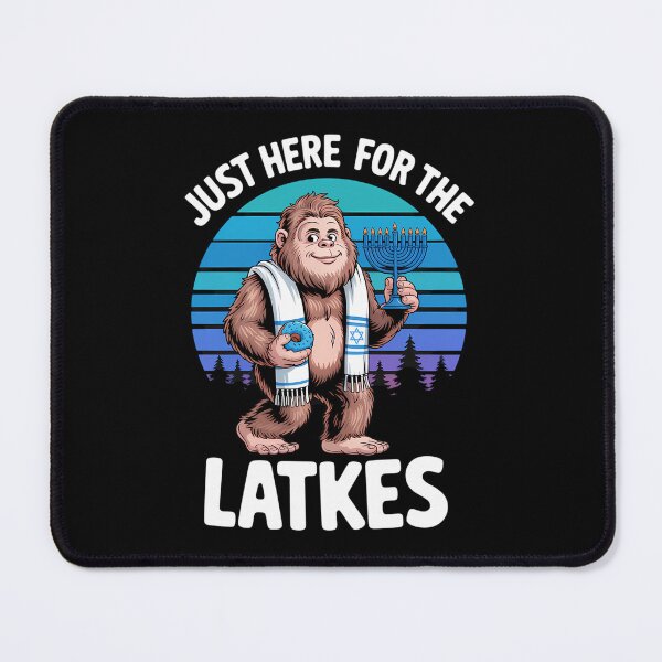 Item preview, Just Here For The Latkes Hanukkah Bigfoot Boy designed and sold by ValerieRodrigue.