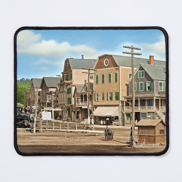 Item preview, Historic Main Street with Classic Architecture & Train Coming designed and sold by plugsnpixels.