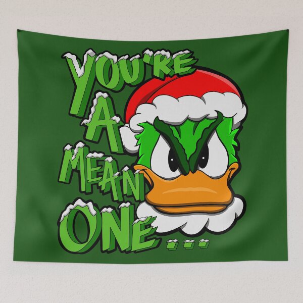Item preview, Donald Duck Mean One Grinch Christmas Green designed and sold by Jamie Collins.