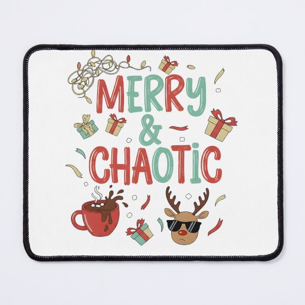 Item preview, Merry & Chaotic – Funny Christmas Aesthetic Cozy Tee designed and sold by chuxiedesign.