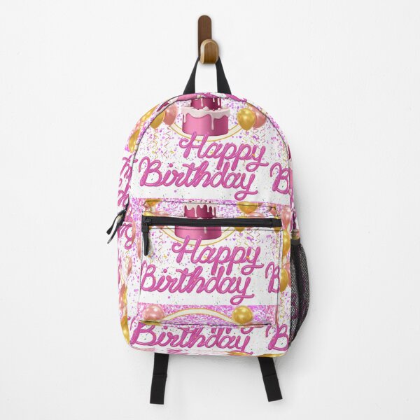 Item preview, Happy Birthday Pink Barbiecore Glam Gold Balloons Cake Trend Aesthetic designed and sold by VibranPalette.