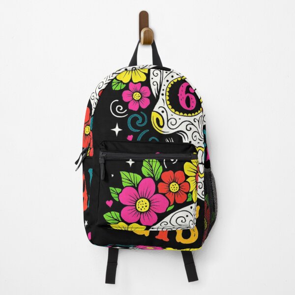 Item preview, Colorful Sugar Skull Seis Siete Day of the Dead Dia De Muertos Art designed and sold by SuziLope.
