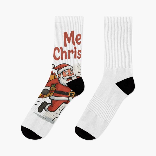 Item preview, Funny Santa Crashes Into Snowman – Christmas Humor T-Shirt Design designed and sold by MeixGraphics.