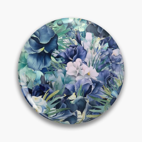 Item preview, Dark Blue Iris Watercolor Background Pattern, Iris Watercolour Background pattern designed and sold by DesignHouse07.