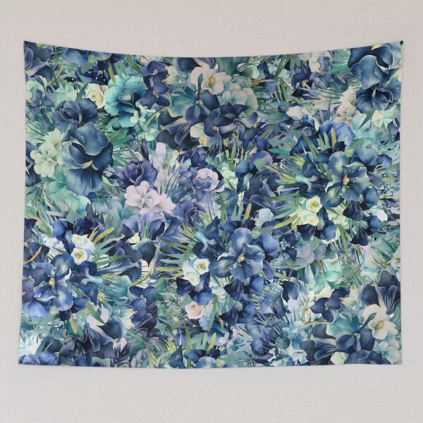 Item preview, Dark Blue Iris Watercolor Background Pattern, Iris Watercolour Background pattern designed and sold by DesignHouse07.