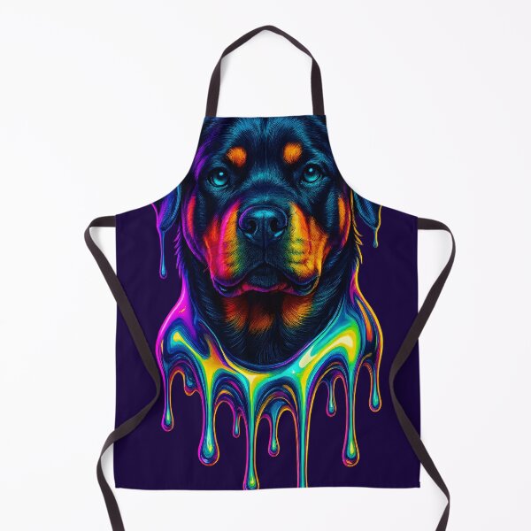 Item preview, Rottweiler Chrome Drip – Y2K Neon Dog Art designed and sold by Savannarojas.