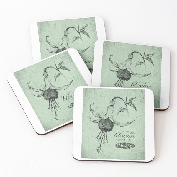 Item preview, A WILD MIND BLOOMS EVEN IN DISORDER PALE SAGE designed and sold by LIS AND MELIVERSO.