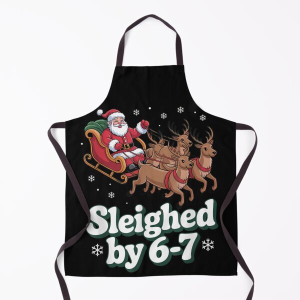 Item preview, Funny Christmas Santa Sleigh Quote, Sleighed by 6-7 Cute Reindeer Design designed and sold by SuziLope.