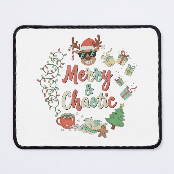 Item preview, Merry & Chaotic – Cute Funny Christmas Chaos Tee designed and sold by chuxiedesign.