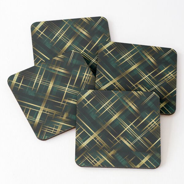 Item preview, Modern Gold And Dark Green Gold Foil Plaid. Christmas Plaid designed and sold by DesignHouse07.