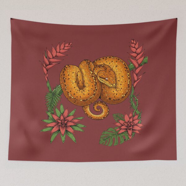 Item preview, Amazon Tree Boa with Tropical Bromeliads designed and sold by BirdsnStuff.