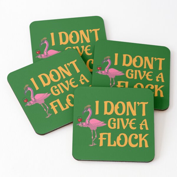 Item preview,  I Don't Give A Flock,  Funny Quote, Holiday, Vacation, Flamingo designed and sold by DesignHouse07.