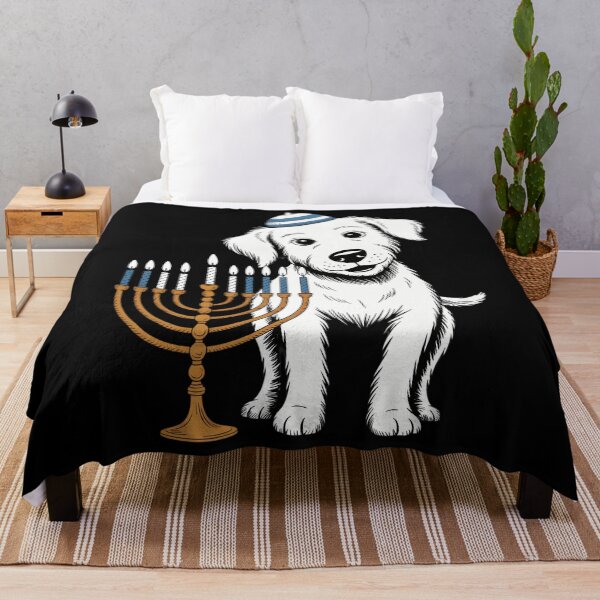 Item preview, Jewish Poodle Dog Menorah Hanukkah Chanukah designed and sold by Sunset4Bones.