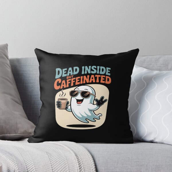 Item preview, Dead Inside But Caffeinated Funny Ghost Coffee designed and sold by ticlitule.