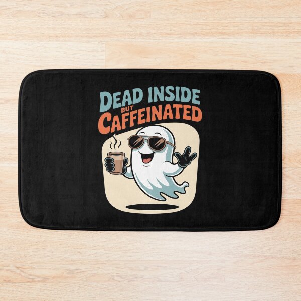 Item preview, Dead Inside But Caffeinated Funny Ghost Coffee designed and sold by ticlitule.