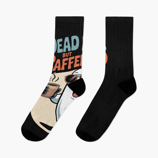Item preview, Dead Inside But Caffeinated Funny Ghost Coffee designed and sold by ticlitule.
