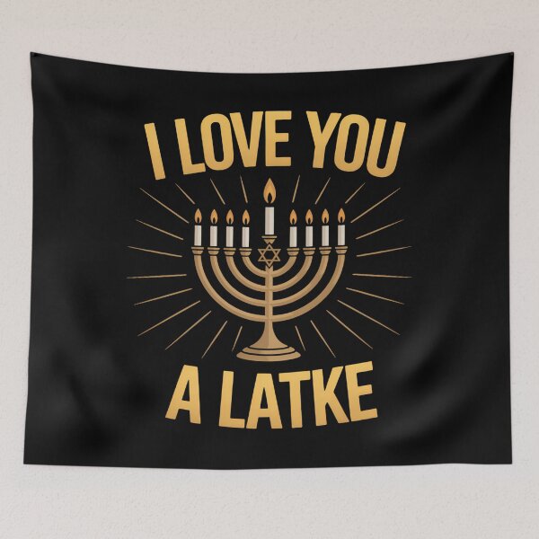 Item preview, I Love You A Latke Funny Jewish Pun Hanukkah Chanukah designed and sold by Sunset4Bones.