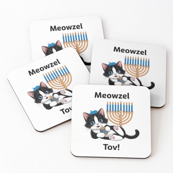 Item preview, MeowzeL Tov Hanukkah Cat designed and sold by Sunset4Bones.