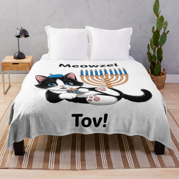 Item preview, MeowzeL Tov Hanukkah Cat designed and sold by Sunset4Bones.