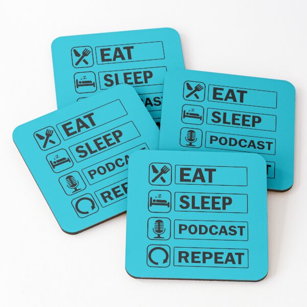 Item preview, Eat Sleep Podcast Repeat. Podcast Lover. Funny Podcast Quote designed and sold by DesignHouse07.