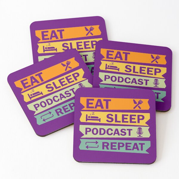 Item preview,   Eat Sleep Podcast Repeat - Funny Podcast , Podcasting designed and sold by DesignHouse07.