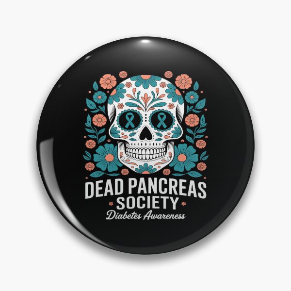 Item preview, Dead Pancreas Society Sugar Diabetes Awareness Skull Flower designed and sold by ticlitule.
