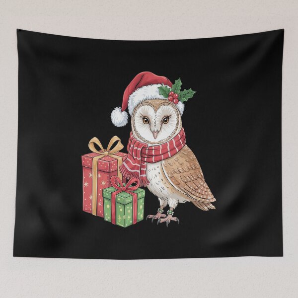 Item preview, Owl Bird Lover Xmas Holiday Santa Owl Christmas designed and sold by VladoZork.