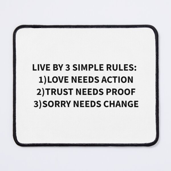 Item preview, live by 3 simple rules designed and sold by Visethic.