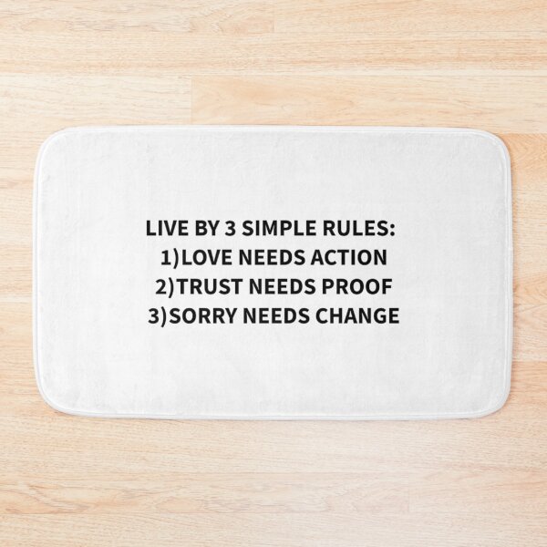 Item preview, live by 3 simple rules designed and sold by Visethic.