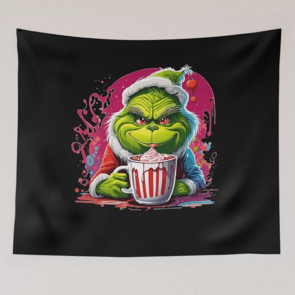 Item preview, Grinch Festive Hot Cocoa Art – Funny Christmas Holiday Design designed and sold by SkylarRonald.