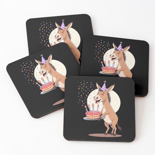 Item preview, B-Day Donkey with Cake for Donkeys and Birthday designed and sold by brynatshop.