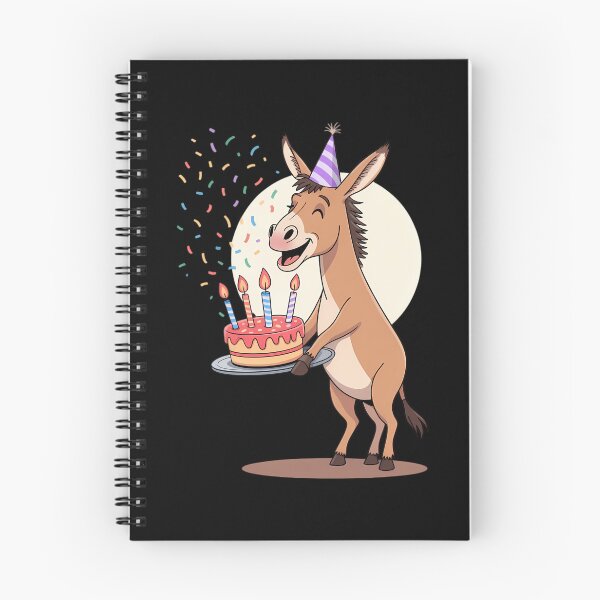 Item preview, B-Day Donkey with Cake for Donkeys and Birthday designed and sold by brynatshop.