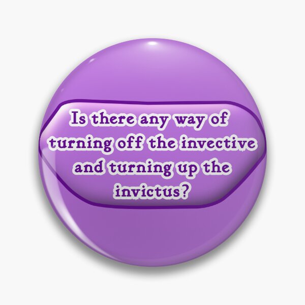 Item preview, Is there any way of turning off the invective, purple background designed and sold by mntimg.