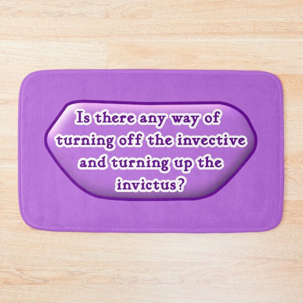 Item preview, Is there any way of turning off the invective, purple background designed and sold by mntimg.