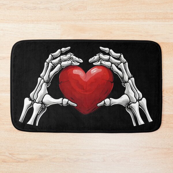 Item preview, Skeleton hands holding a red heart design designed and sold by EccentricsByE.