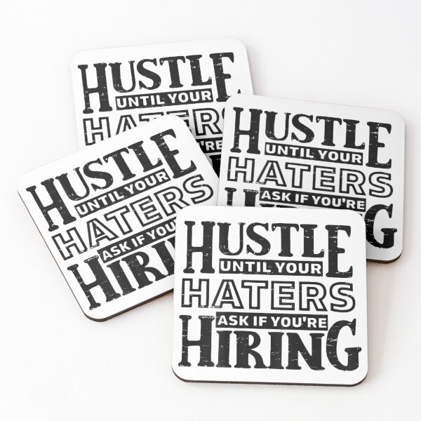 Item preview, Motivational Hustle Quote, Haters Hiring Success Mindset Typography T-Shirt Design designed and sold by Serene woods.