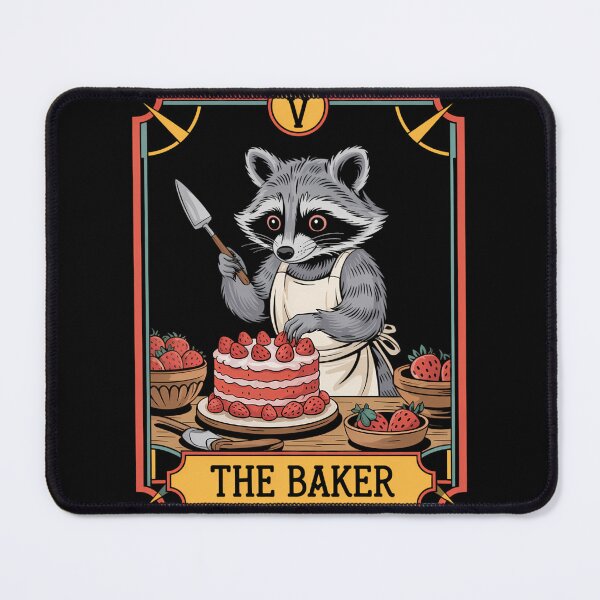 Item preview, Baker Baking Lovers Racoon making Cake Tarot Card designed and sold by Zephyr6Dragon.