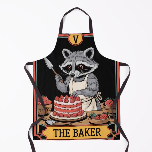 Item preview, Baker Baking Lovers Racoon making Cake Tarot Card designed and sold by Zephyr6Dragon.