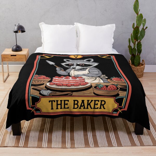 Item preview, Baker Baking Lovers Racoon making Cake Tarot Card designed and sold by Zephyr6Dragon.