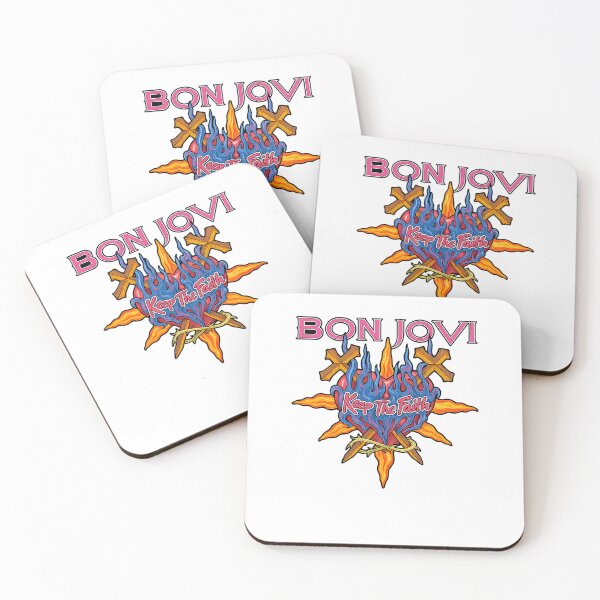 Item preview, bon jovi keep the faith flaming heart designed and sold by JulieLins33.